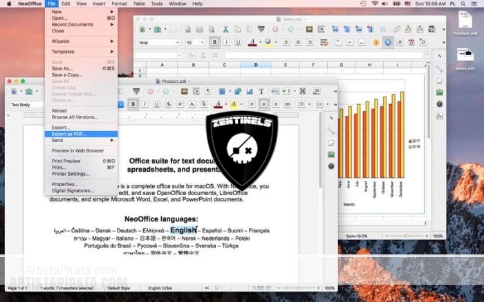 MAC OSX - Neo Office 2017 - Office alternativo para MAC - Artista Pirata