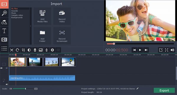 movavi video editor 15 mac with software