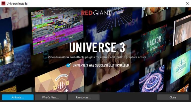 red giant universe plugin missing from premiere