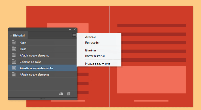 indesign 2024 panel historial