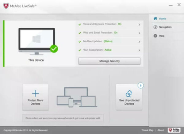 McAfee LiveSafe licencia