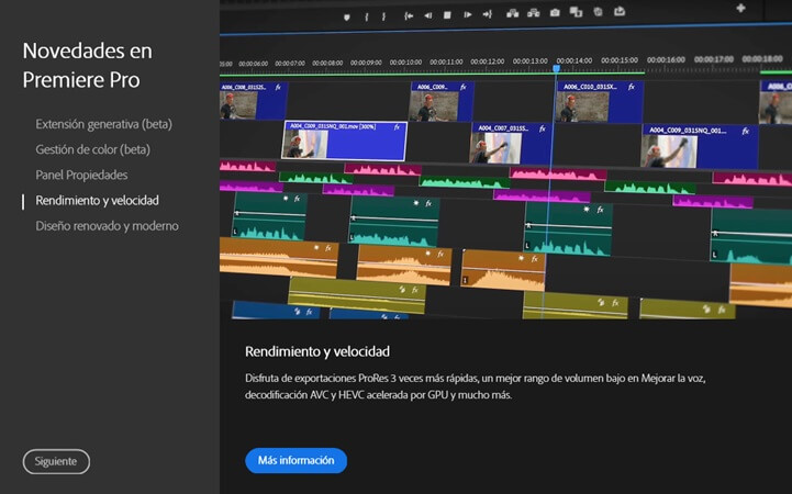 Novedades Premiere Pro